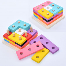 Дерев.гра Геометрика 15дет, 11*11*5, 5см MD0809