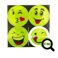 Наліпки світловідбивні Смайл (4шт) d=5см, 100