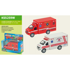 Машина мет."Kinsfun" RESCUE TEAM кор.16*8*7*3, 5см KS5259W