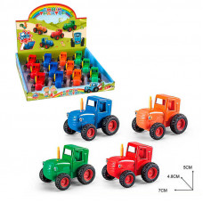 Трактор мет-пласт. "Синій" 4 види, ціна за1, 7*5*5см 38210