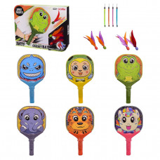 Теніс ракетки дерев. 2шт+2запускалки в кор.36*28см 9919-1