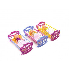 Ліжко пласт + Лялька, 22*11*10см Максимус 9114